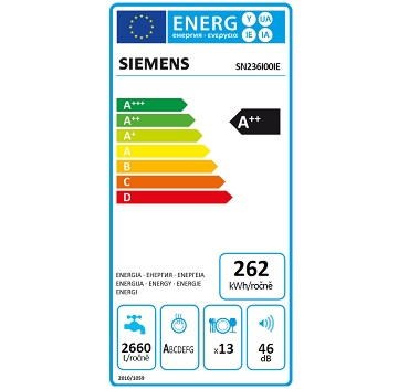 Siemens SN236I00IE spotřeba energie